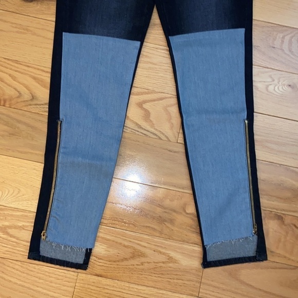 NWT Sandrine Rose Mixed Denim Zipper Jeans, size 27 - Picture 6 of 9